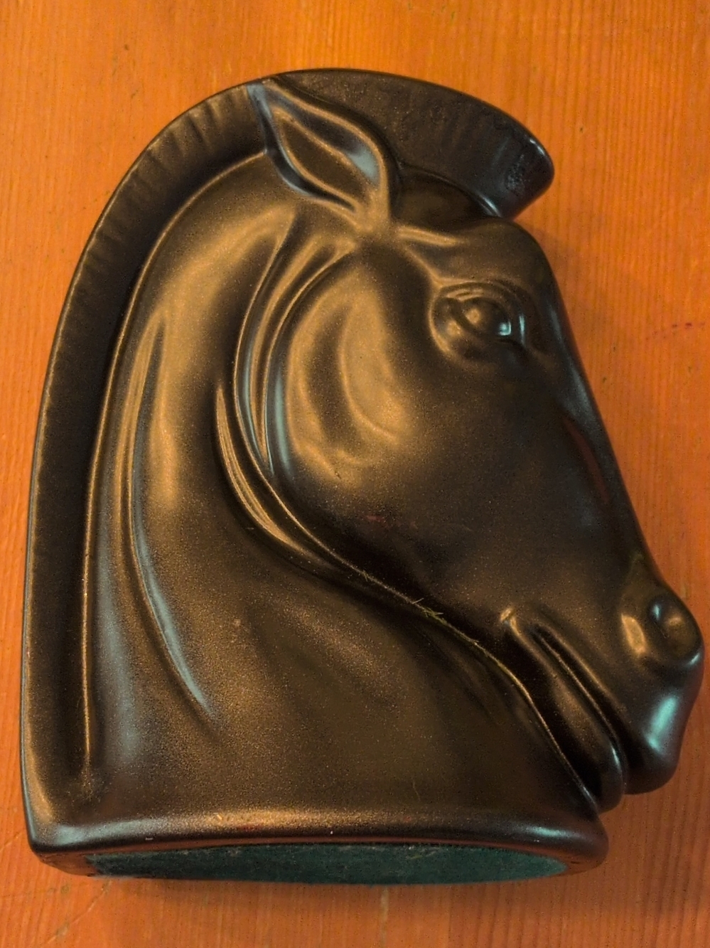 Black Ceramic Horse Head Decorative Vase (Matte Finish)